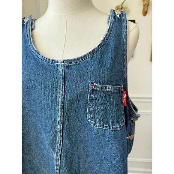 Vintage 90s Disney Winnie the Pooh Piglet Jerry Leigh Embroidered Denim Jumper X - Picture 3 of 9